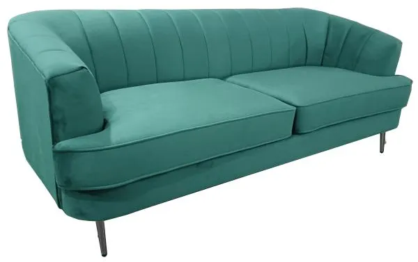 Homeville Andria 3 pers. sammet grön 200x89x79cm